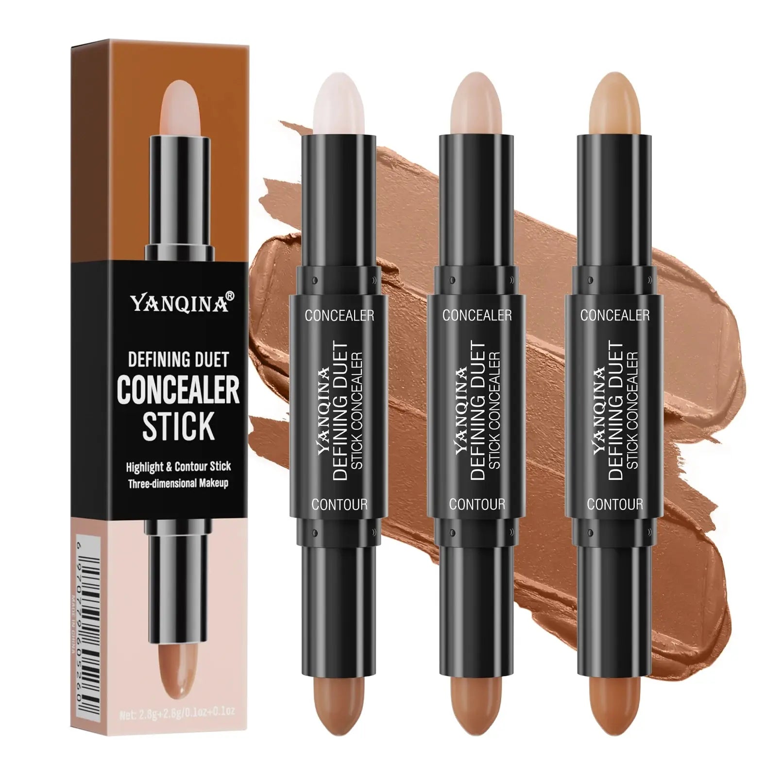 GlowContour | 2-in-1 Contour & Highlighter Stick | Wasserfest & Langanhaltend | Für Alle Hauttypen