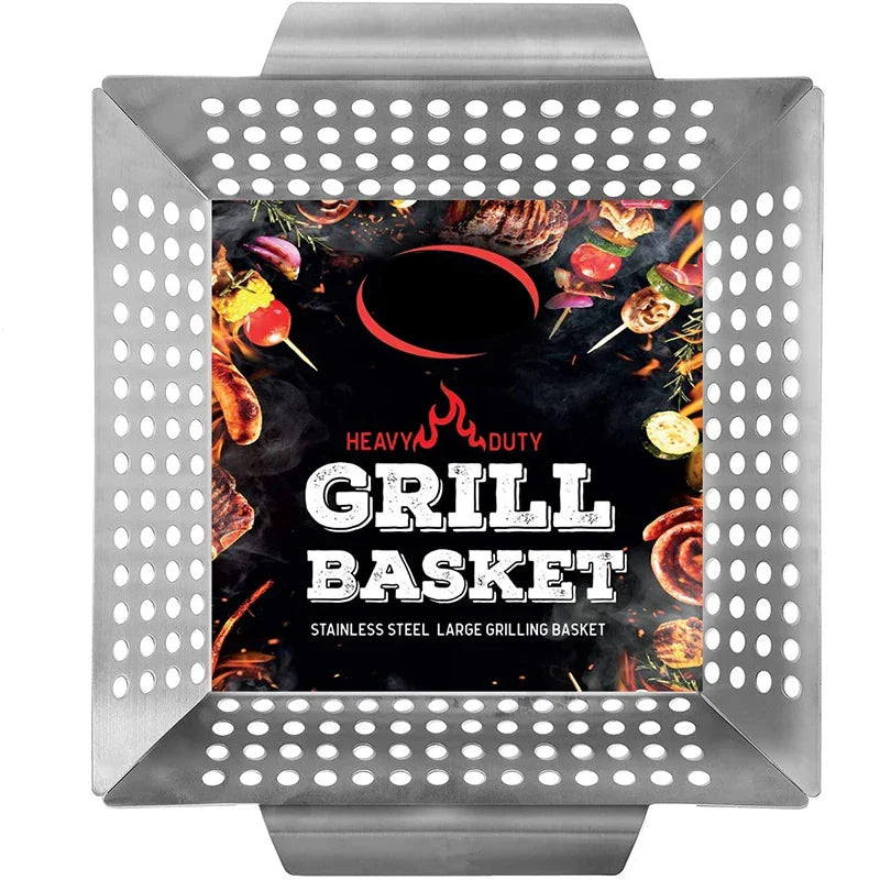 GrillMaster Pro | Grillkorb aus Edelstahl | Für Gemüse, Fisch & Feingrillgut | Spülmaschinenfest