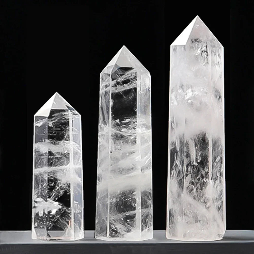 Energora Kristall-Obelisk | Echter Naturquarz | Für Meditation & Chakra-Heilung | Spirituelles Dekoobjekt