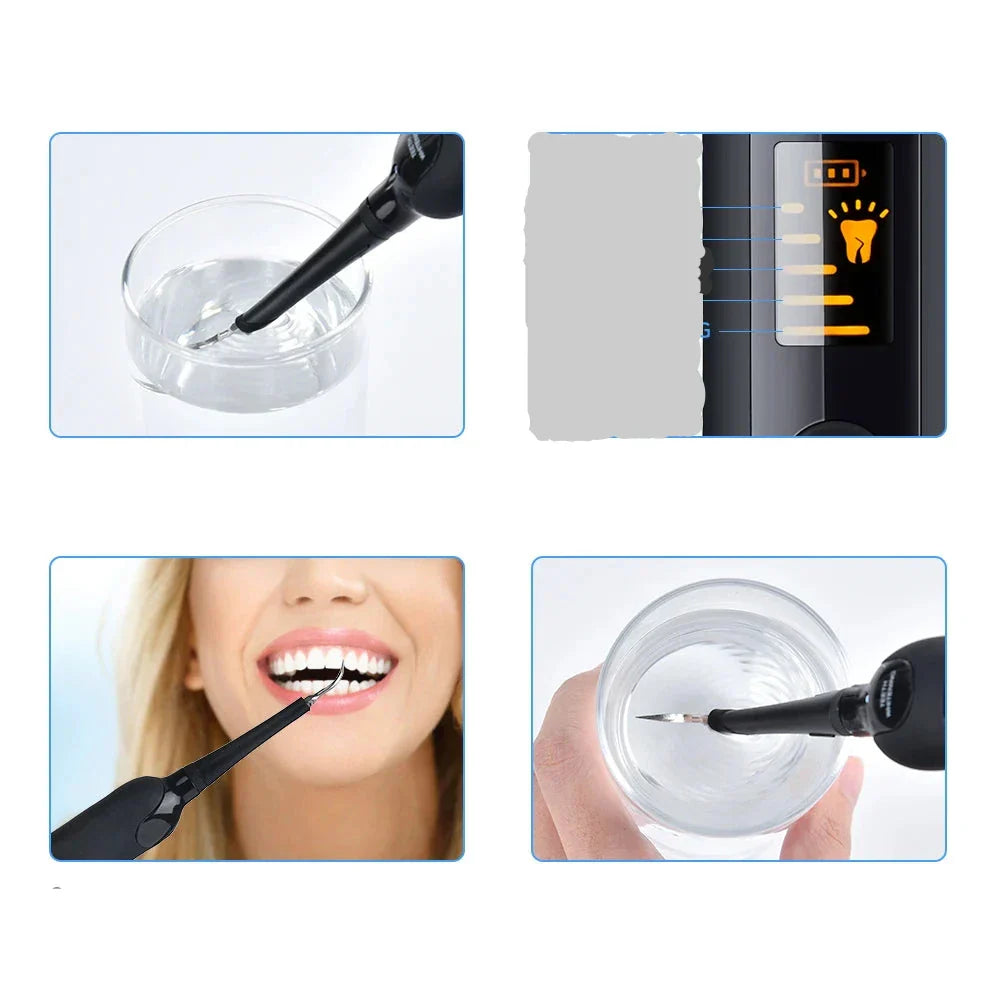 CleanyBright Pro | Zahnreiniger mit 6 Stufen | Aufhellend & Wasserdicht | USB-C Ladegerät