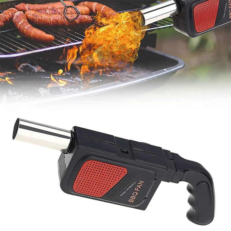 GrillBoost | Elektrischer BBQ-Lüfter | Tragbar & Handlich | Für Kohlegrill & Camping
