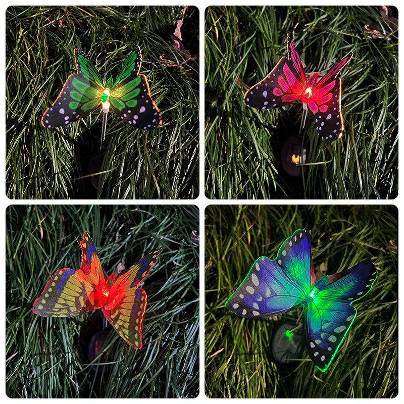 ButterflyGlow Solarlichter | Farbige LEDs | Schmetterlingsdesign für Garten & Deko