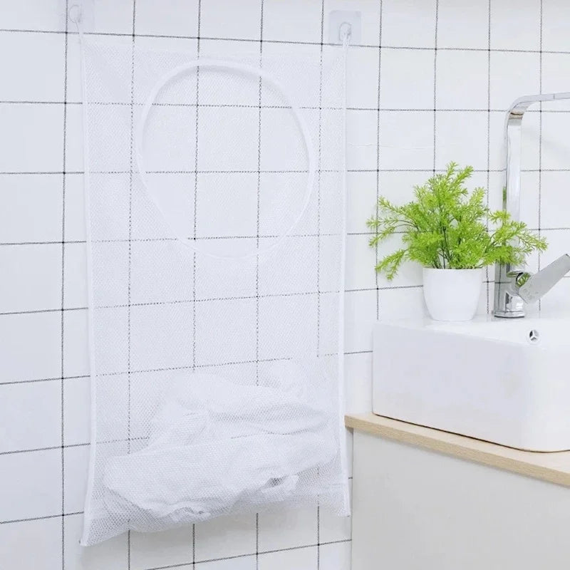 SpaceSaver Pro | Hänge-Wäschekorb | Faltbar & Praktisch | Weiß