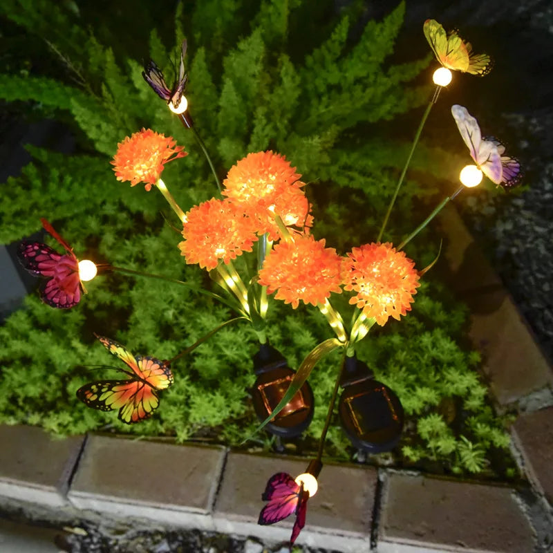 LumiFlora | Solar-Gartenleuchten im 6-Kopf-Design | Automatischer Dämmerungssensor & wetterfest | Stimmungsvolle Beleuchtung für Garten & Terrasse