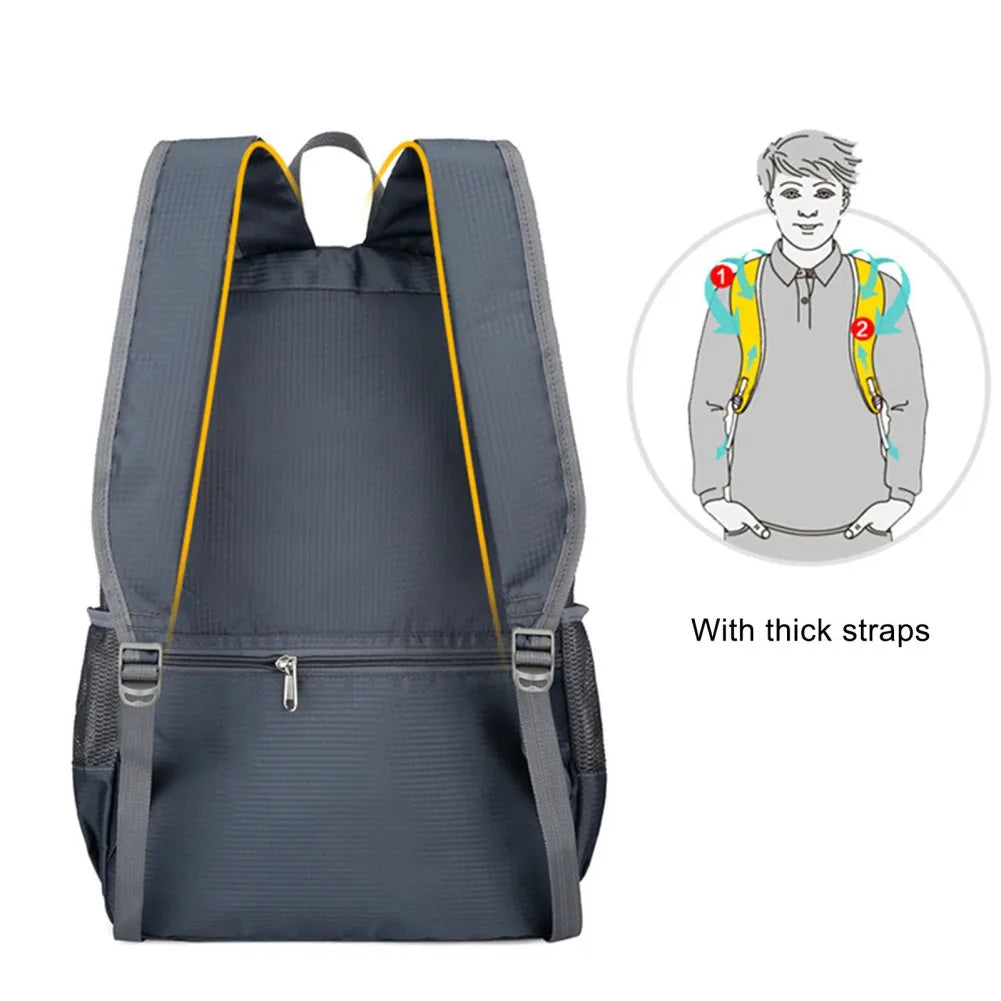 Trekparo | Outdoor-Rucksack | Ultraleicht & Wasserabweisend | Mit Versteckter Diebstahlschutz-Tasche