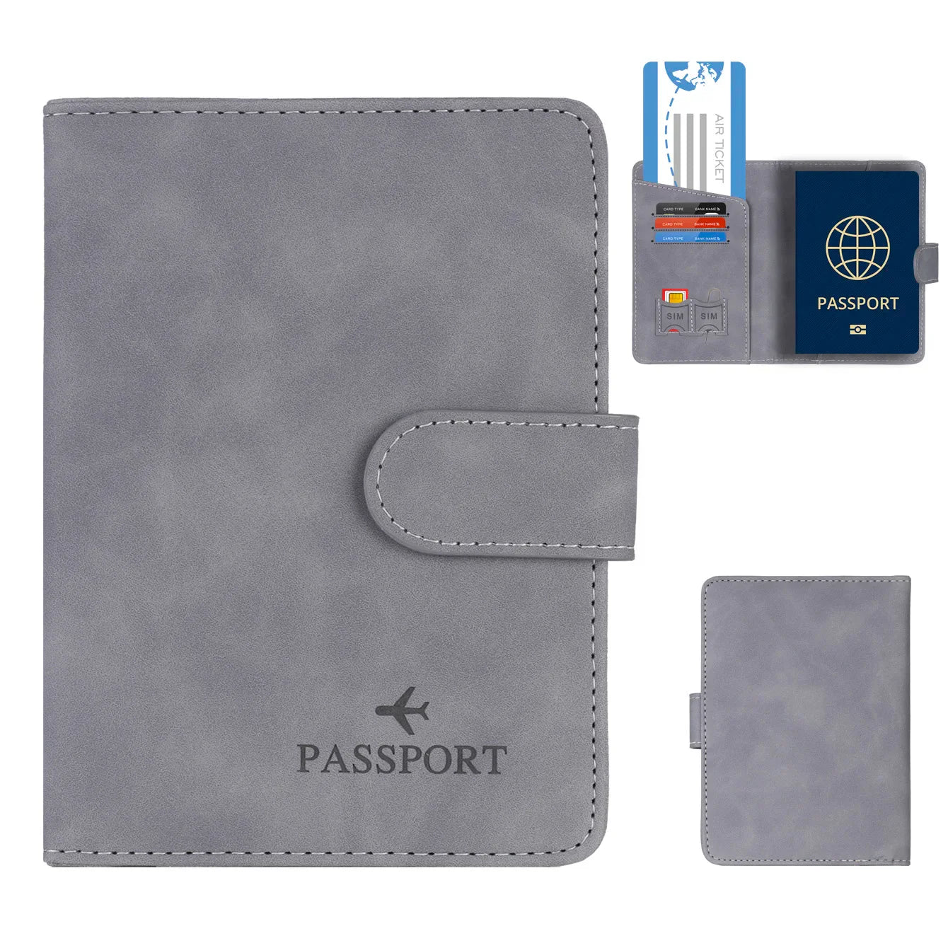 SafePort Reisepasshülle | RFID-Schutz | Edle Lederoptik | Kompakt für Damen & Herren