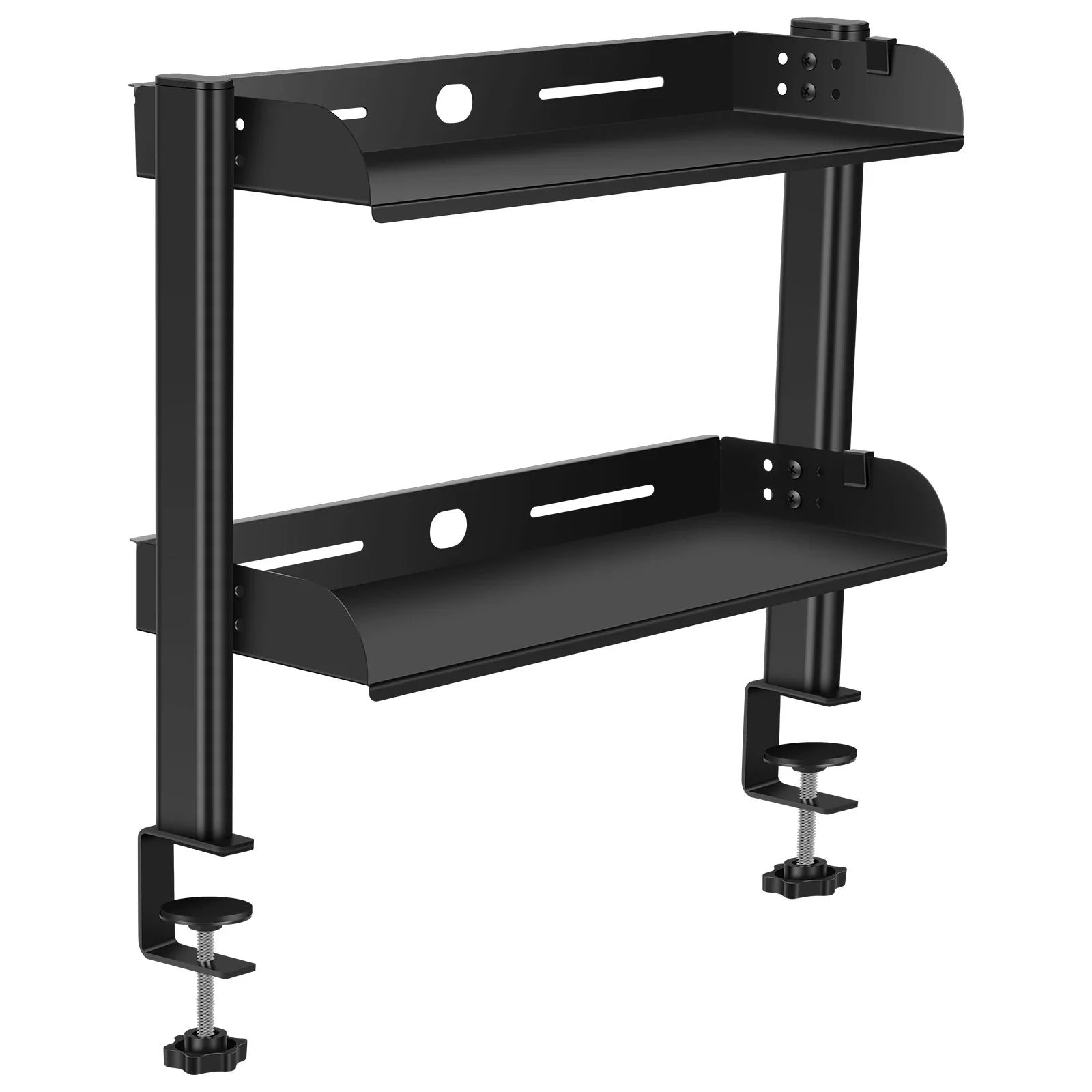 Deskoria | Doppelstöckiges Klemmbord-Regal | Verstellbar, stabil & bohrfrei | Büro & Home-Office