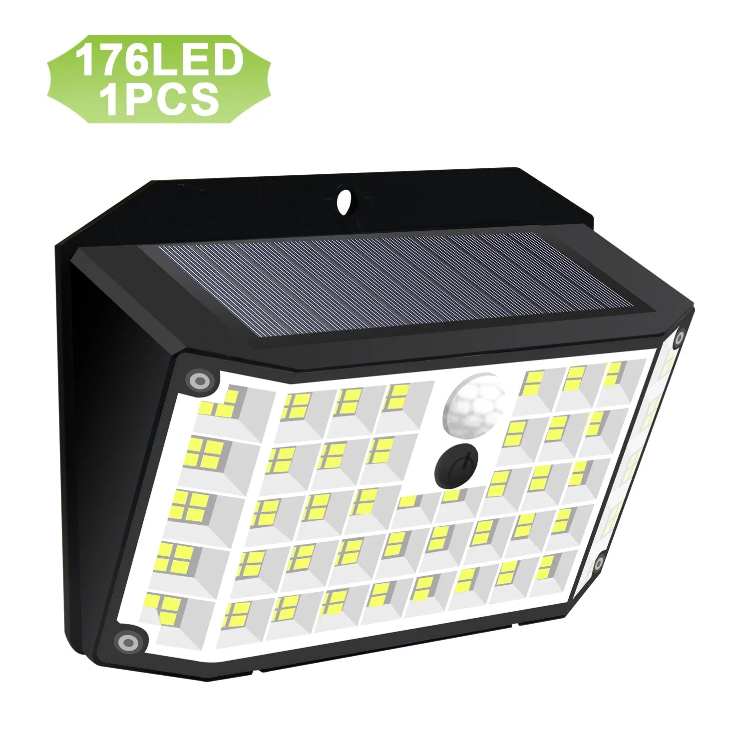 SolarPro LED-Wandleuchte | 176 LEDs | Bewegungsmelder | 3 Leuchtmodi | IP65 Wetterfest