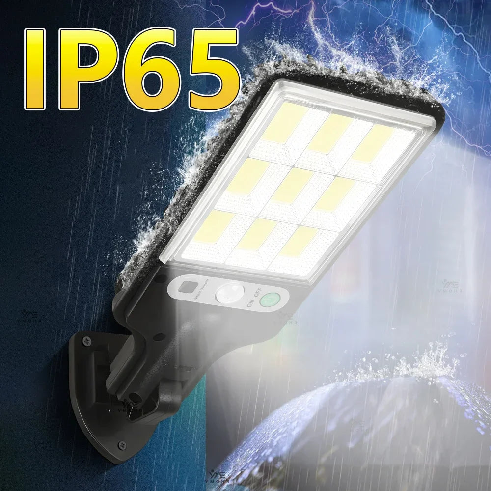 LumenBright SolarMotion | Bewegungssensor | 3 Lichtmodi | Wetterfest | Fernbedienung