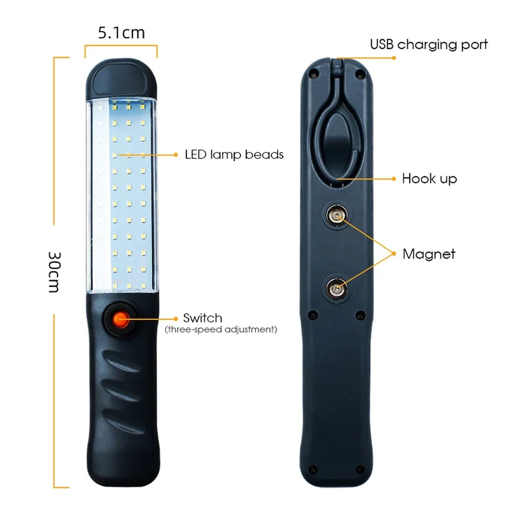 MaxiLite 20 | Wiederaufladbare Arbeitsleuchte | Magnet, Haken & Klemme | 1200 Lumen