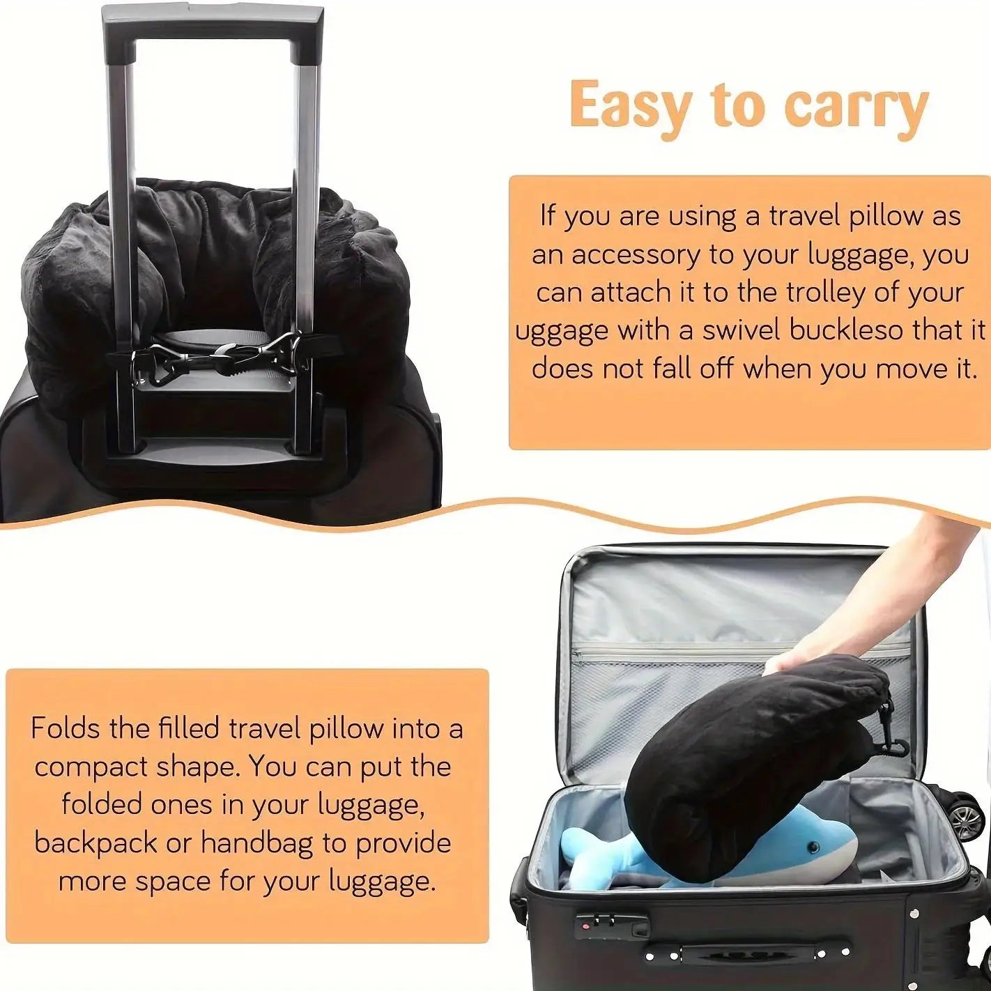ComfortMate Reisekissen | Ergonomisch & Platzsparend | 2-in-1 Design für Reisen und Aufbewahrung