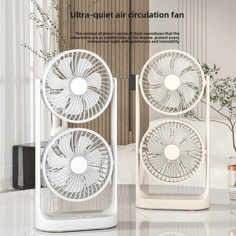 AirSphere | Dualer Tischventilator | 360° Drehbar | USB Betrieben | Leiser Betrieb
