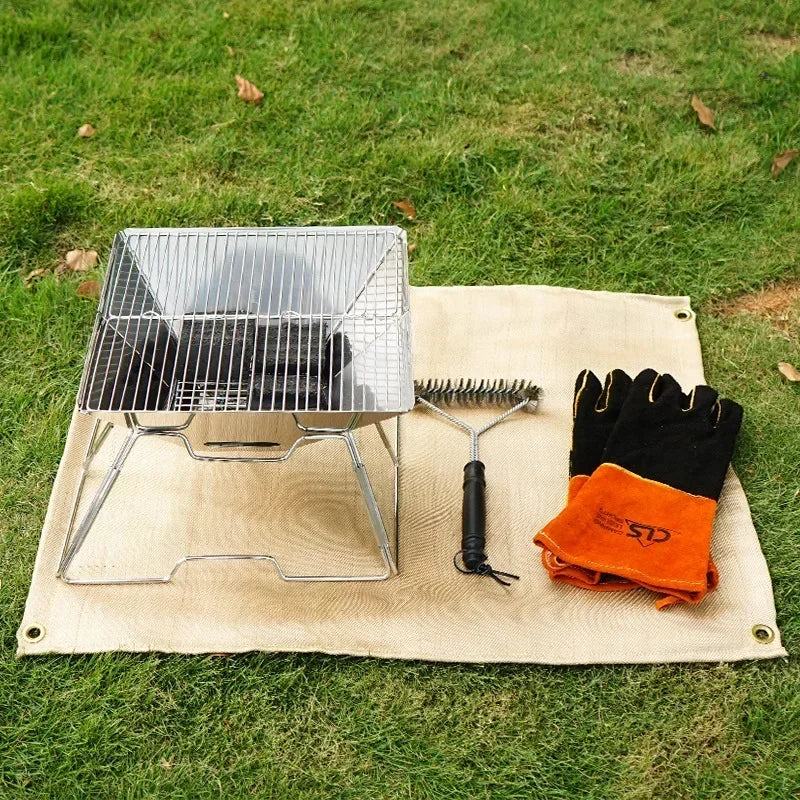 Ignisafe Feuerschutzmatte | Hitzebeständig & Faltbar | Für Grill & Feuerstelle