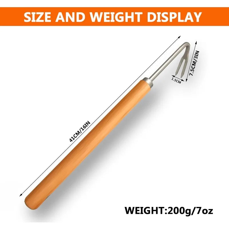 TerraGrip Pro | Unkrautentferner | Ergonomischer Holzgriff | Carbonstahl
