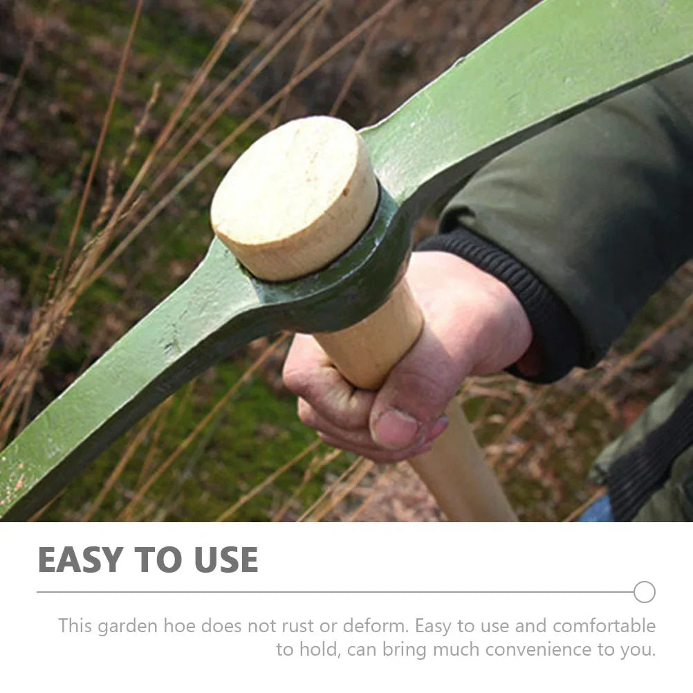 TerraGrip | Gartenhacke aus Stahl | Hohlgeschmiedet mit Ergonomischem Holzgriff | Für Unkrautentfernung & Bodenbearbeitung