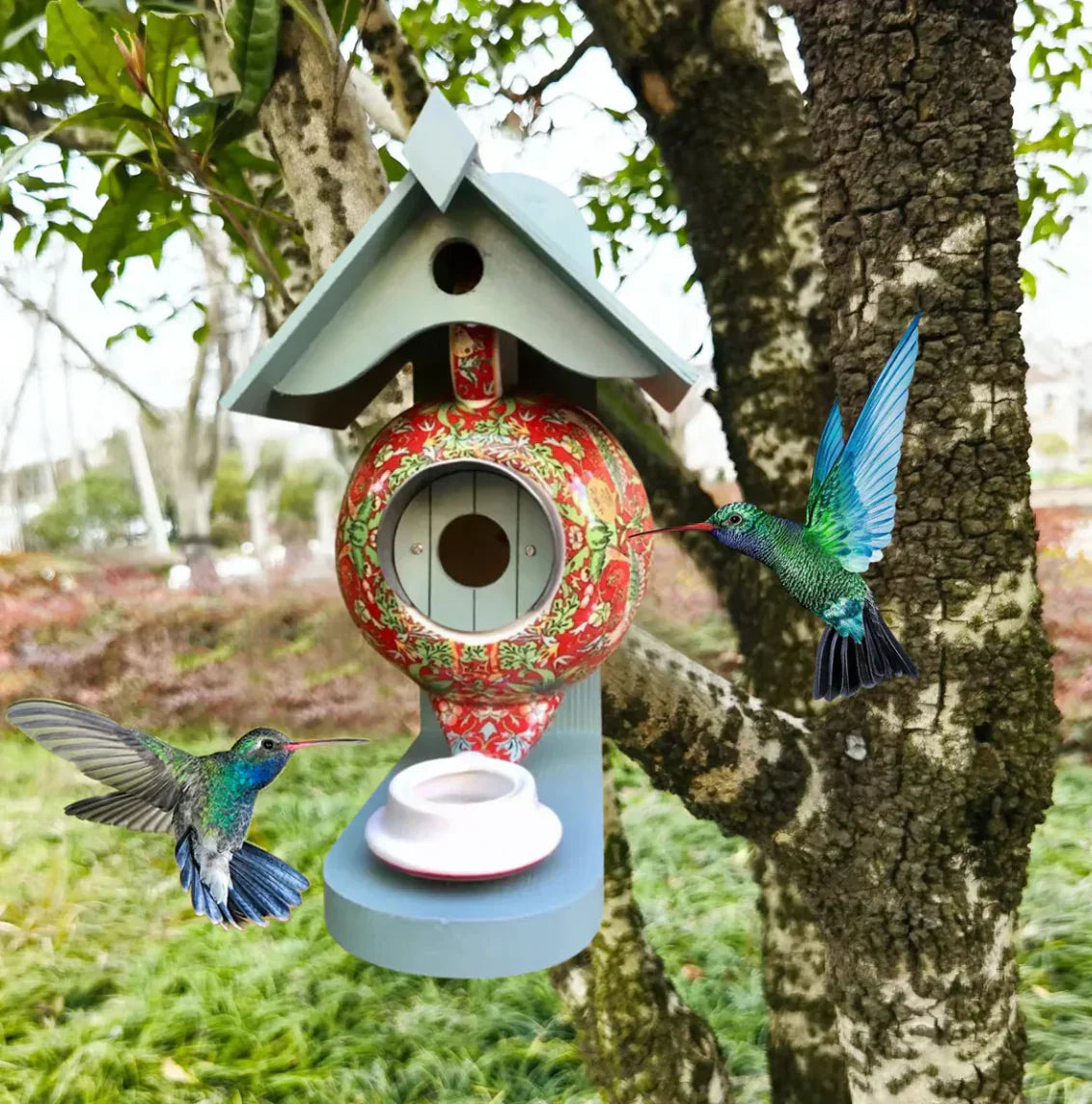 GardenBird Teekannen-Vogelhaus | Handgefertigt | Charmantes Design | Ganzjährig nutzbar | Perfekt für Vögel