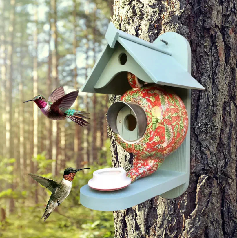 GardenBird Teekannen-Vogelhaus | Handgefertigt | Charmantes Design | Ganzjährig nutzbar | Perfekt für Vögel