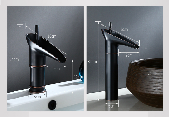 AquaFlow Waterfall Faucet | Elegantes Design | Antik-Bronze-Optik