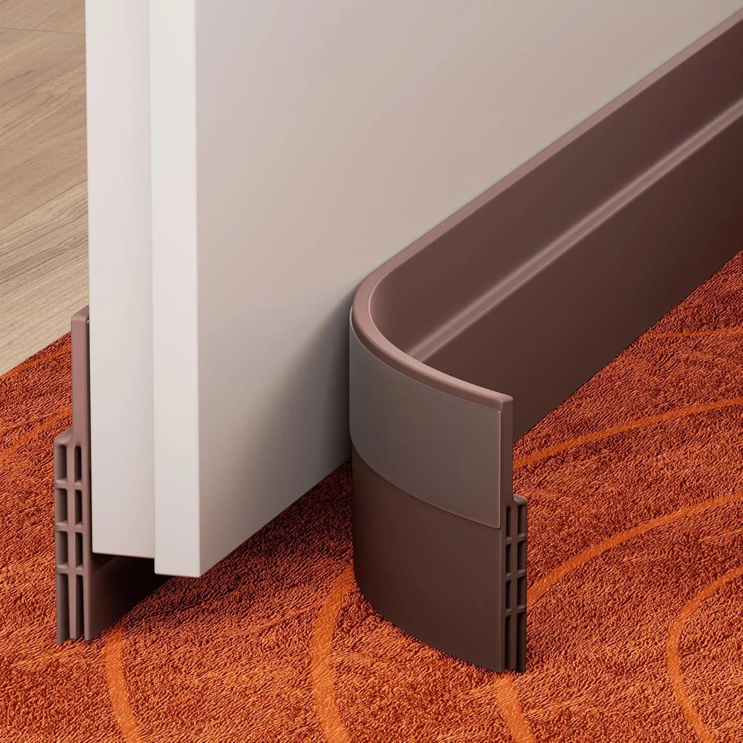 EcoSeal Türzugluftstopper | Selbstklebend | Lärmschutz & Energiesparend | Für Zuhause & Büro
