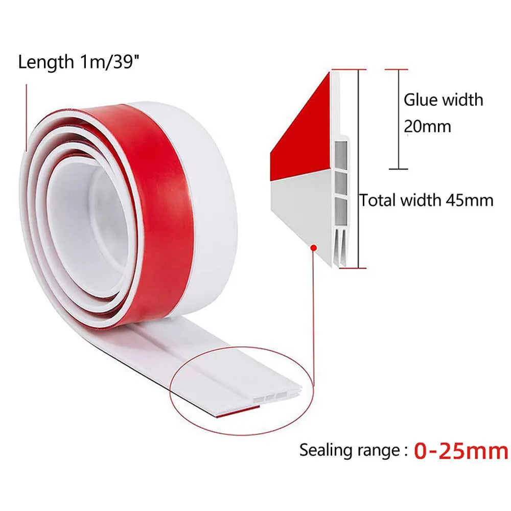 EcoSeal Türzugluftstopper | Selbstklebend | Lärmschutz & Energiesparend | Für Zuhause & Büro
