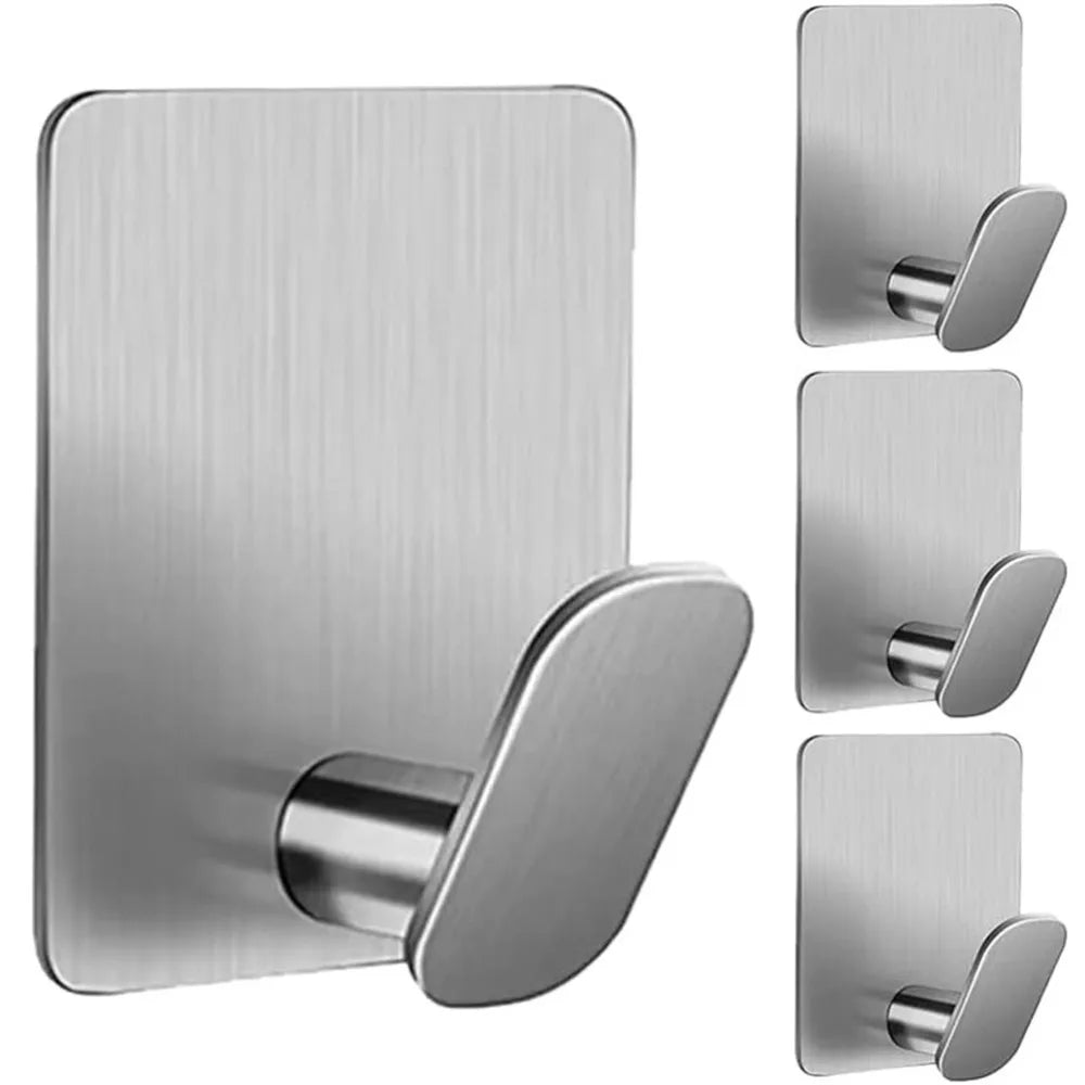 StickHook | Edelstahl Wandhaken | Selbstklebend & Rostfrei | Für Bad Küche Flur