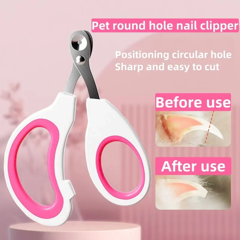 PetiSure | Krallenschneider mit Anti-Blutungs-Design | Führungslöcher, ergonomischer Griff & rostfreie Klingen | Sichere Pflege für Katzen & kleine Hunde