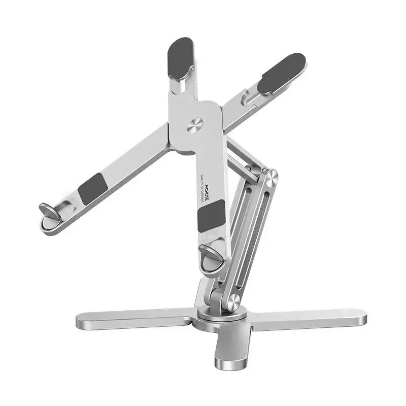 ErgoLift SteelStand | Laptop-Ständer Aluminium | Höhenverstellbar & Faltbar | Für Büro & Homeoffice