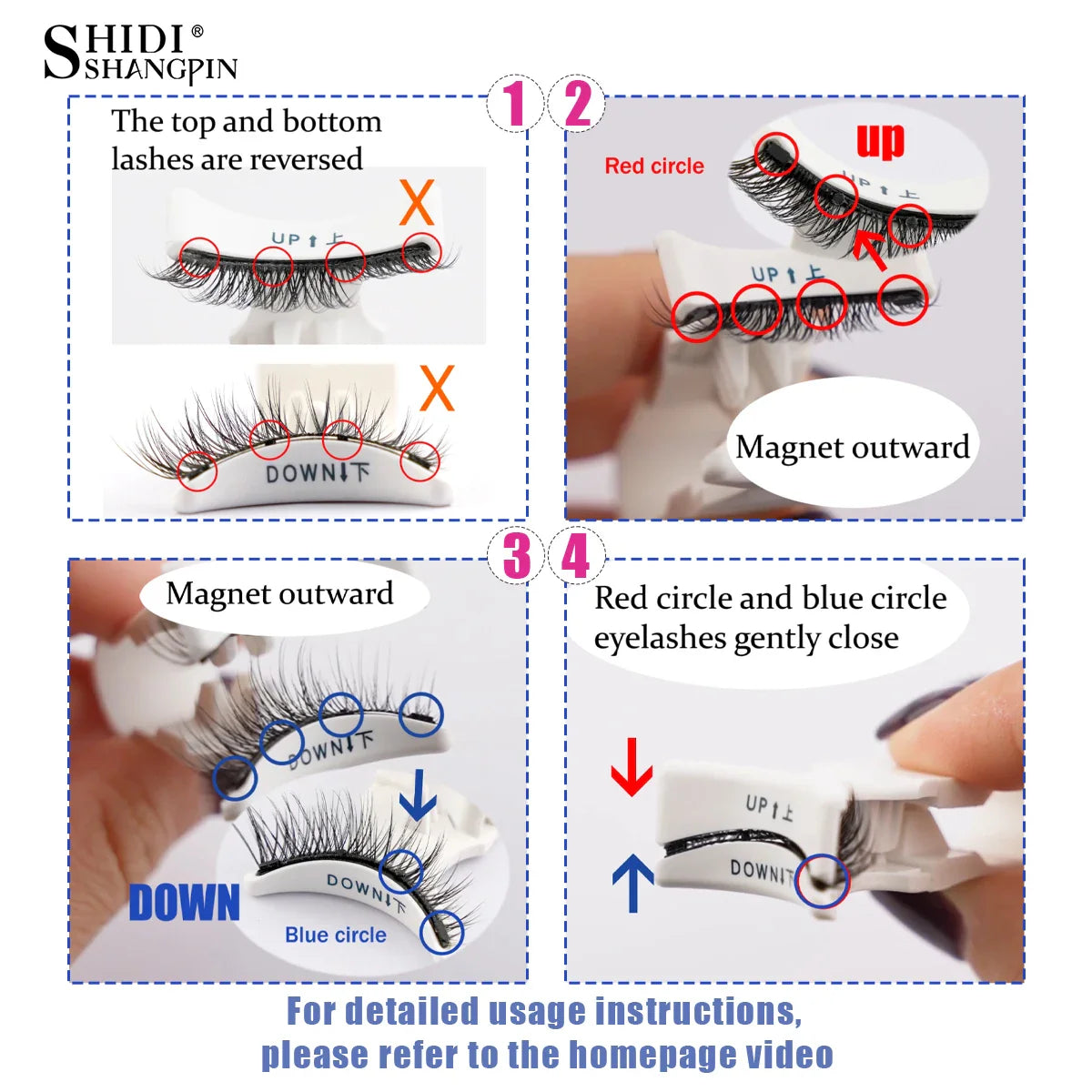 LuxeLash Magnetic Eyelashes | Wiederverwendbar | 1 Paar mit Magnetischer Pinzette | Handgemacht & Natürlich