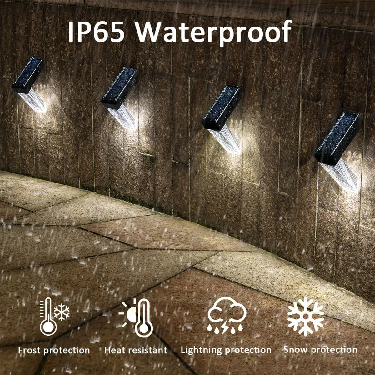 GlowStep | Solar LED Treppenlicht | RGB & Warmweiß | IP44 Wasserdicht für Außenstufen und Garten