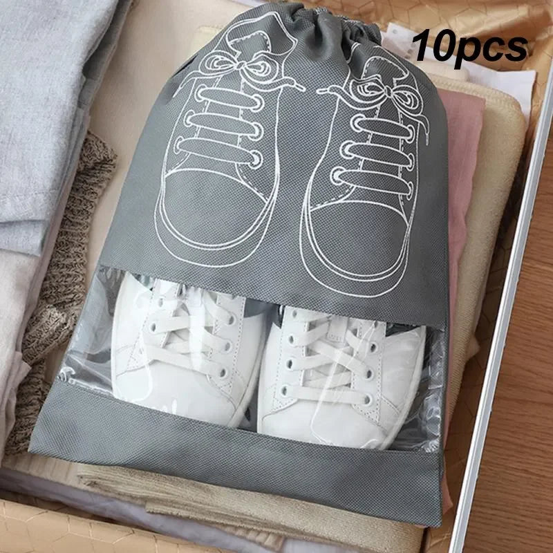 ShoePort Schuhaufbewahrung | Wasserabweisend & Tragbar | Für Reise & Zuhause | Vliesstoff + PVC