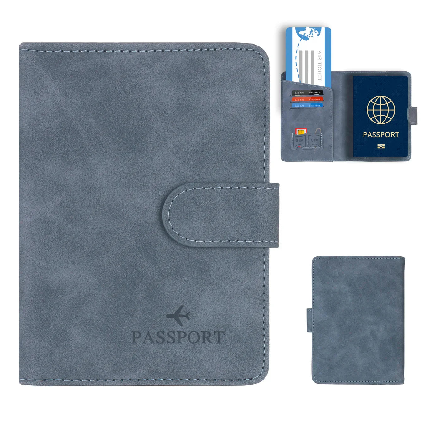 SafePort Reisepasshülle | RFID-Schutz | Edle Lederoptik | Kompakt für Damen & Herren