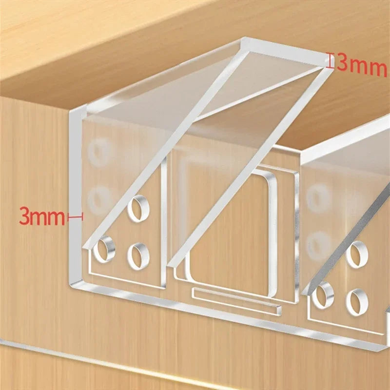 OrdiFlex Halter | Transparent & Werkzeugfrei | Ordnung für Schrank & Regal | Ohne Bohren