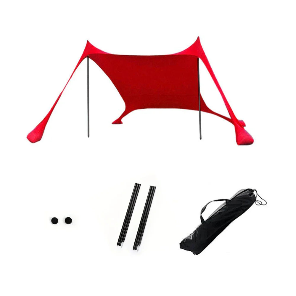 Sunlera ShadeDome | Strandmuschel UPF50+ | Für 3–4 Personen | Wasserdicht & Windstabil | 200×200×170 cm