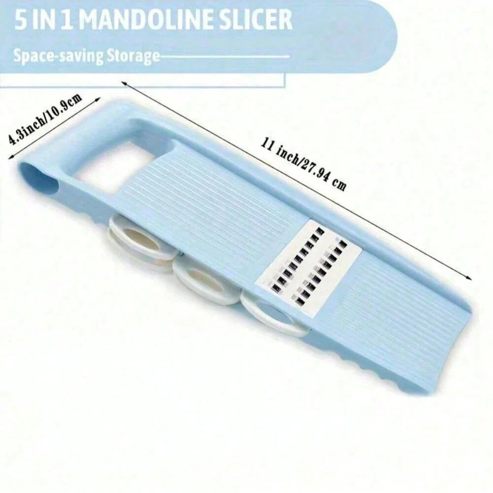 SliceMaster | 5-in-1 Multifunktionshobel | Mit Auffangbehälter und Edelstahlklingen | Sicher und Kompakt