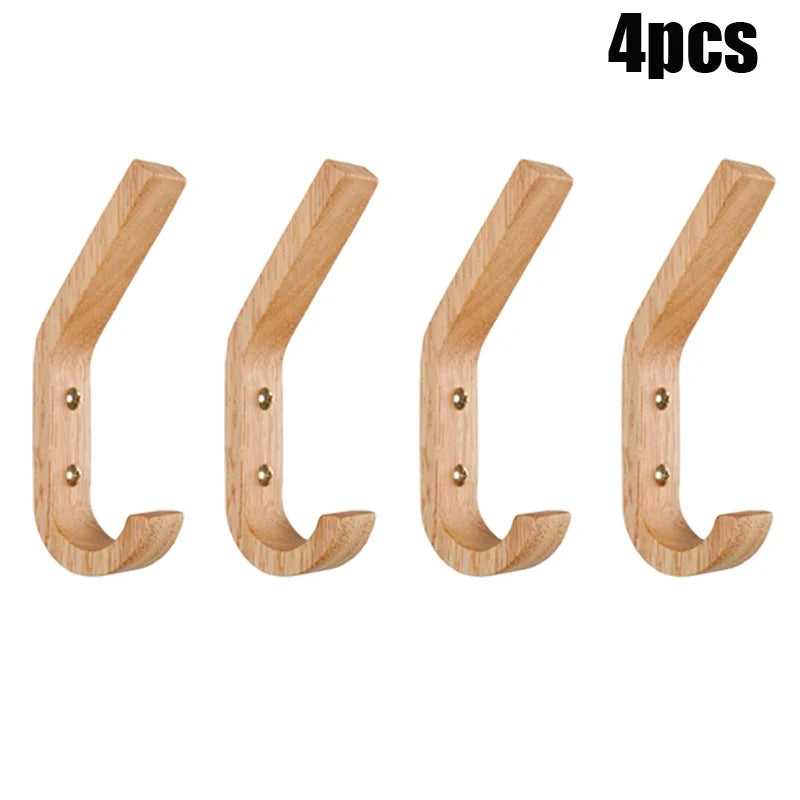 WoodenEssence | Wandhaken Set | Aus Massivholz & Dekorativ | Für Jacken, Schlüssel & Accessoires