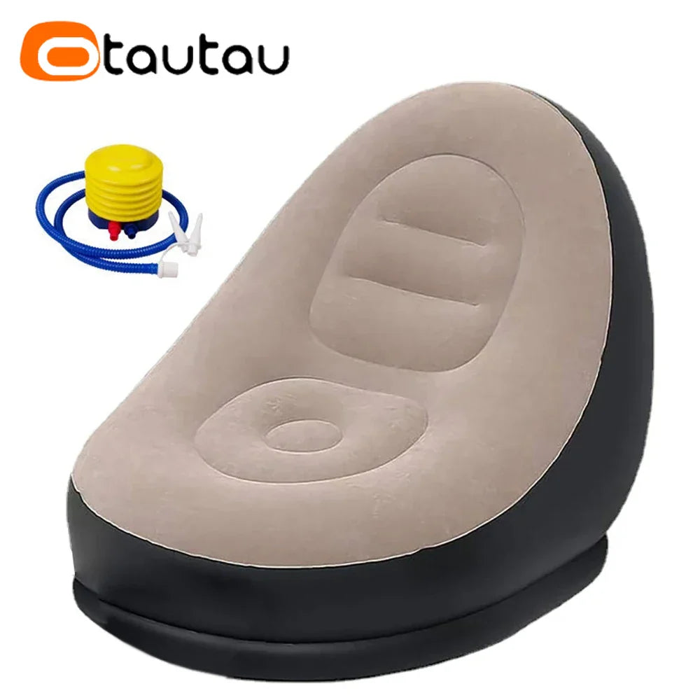ComfortFlex | Relaxsessel mit Hocker | Ergonomisch & Mobil | Schnell Aufblasbar | Komfortabel