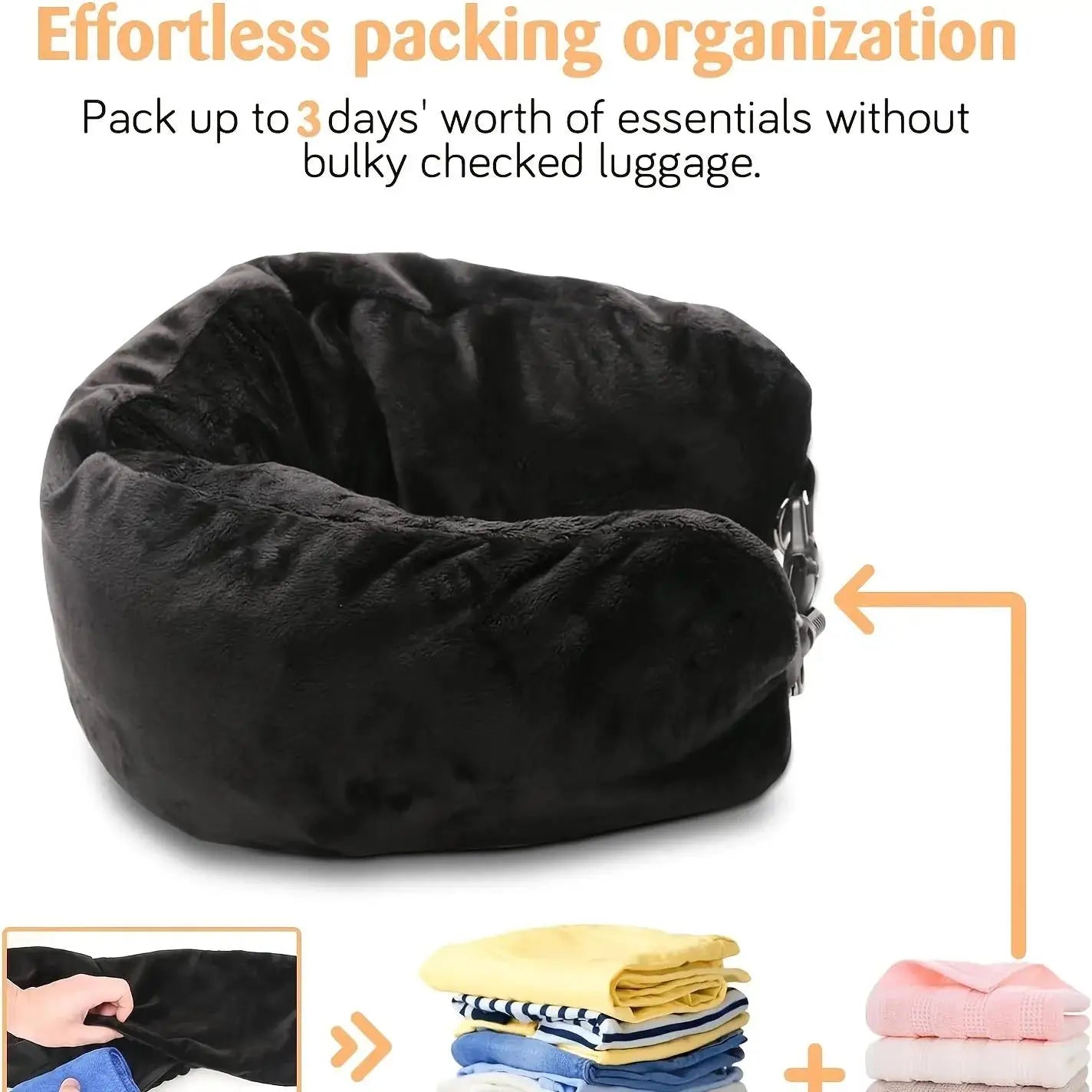 ComfortMate Reisekissen | Ergonomisch & Platzsparend | 2-in-1 Design für Reisen und Aufbewahrung