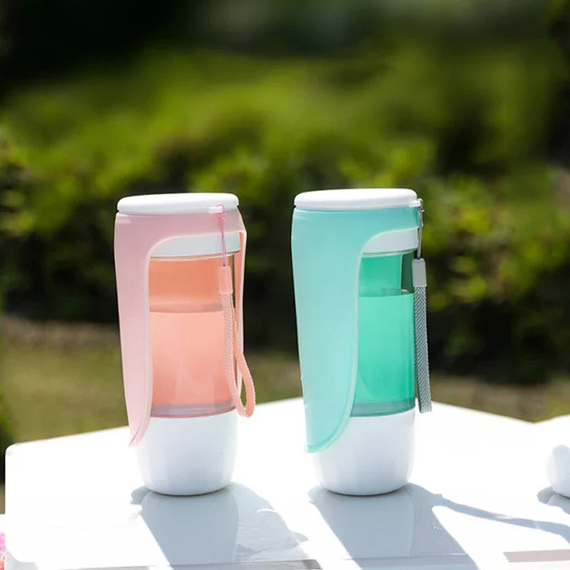 HydroPetGo | 2-in-1 Hunde-Wasserflasche mit Snackfach | Auslaufsicher, BPA-frei & Tragbar | Für Spaziergänge, Wanderungen & Reisen