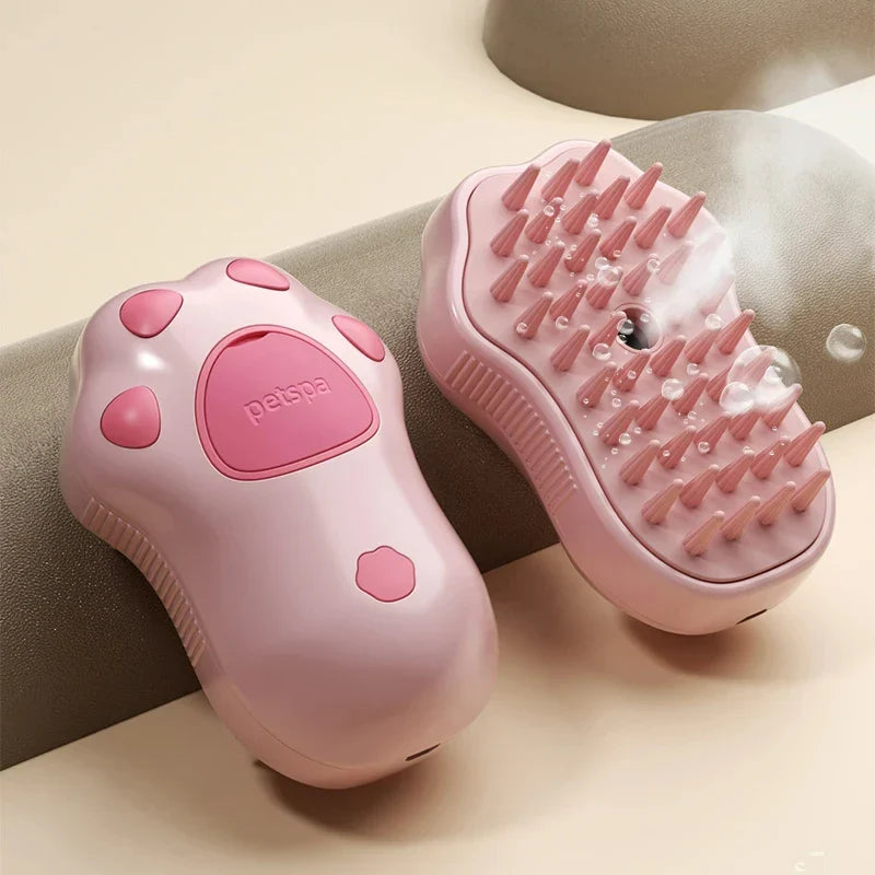 FellEase | 3in1 Katzenbürste für Fellpflege | Silikonborsten, Massage & Sprühfunktion | Baden, Entfilzen & tägliche Pflege