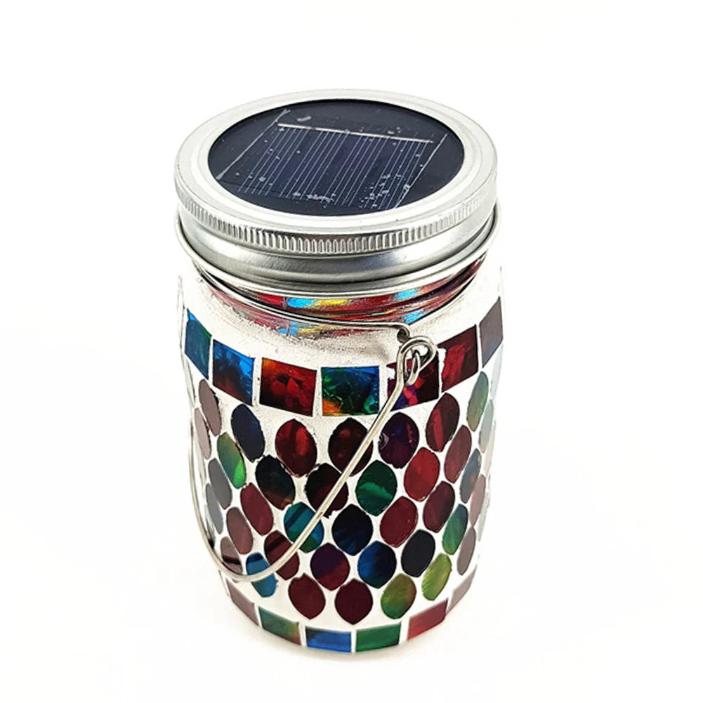 GlorioLume SolarGlow | Mosaik LED Laterne | Solarbetrieben | Dekorativ