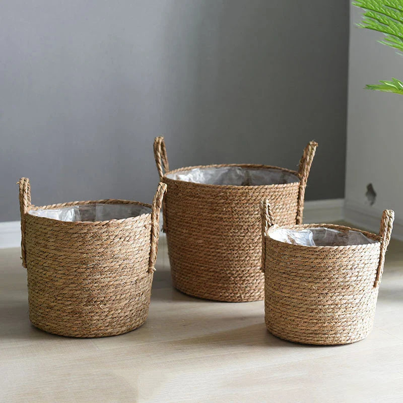 Fibrano Blumentopf Geflochten | Aus Naturfasern | Boho & Landhausstil | 2 Größen