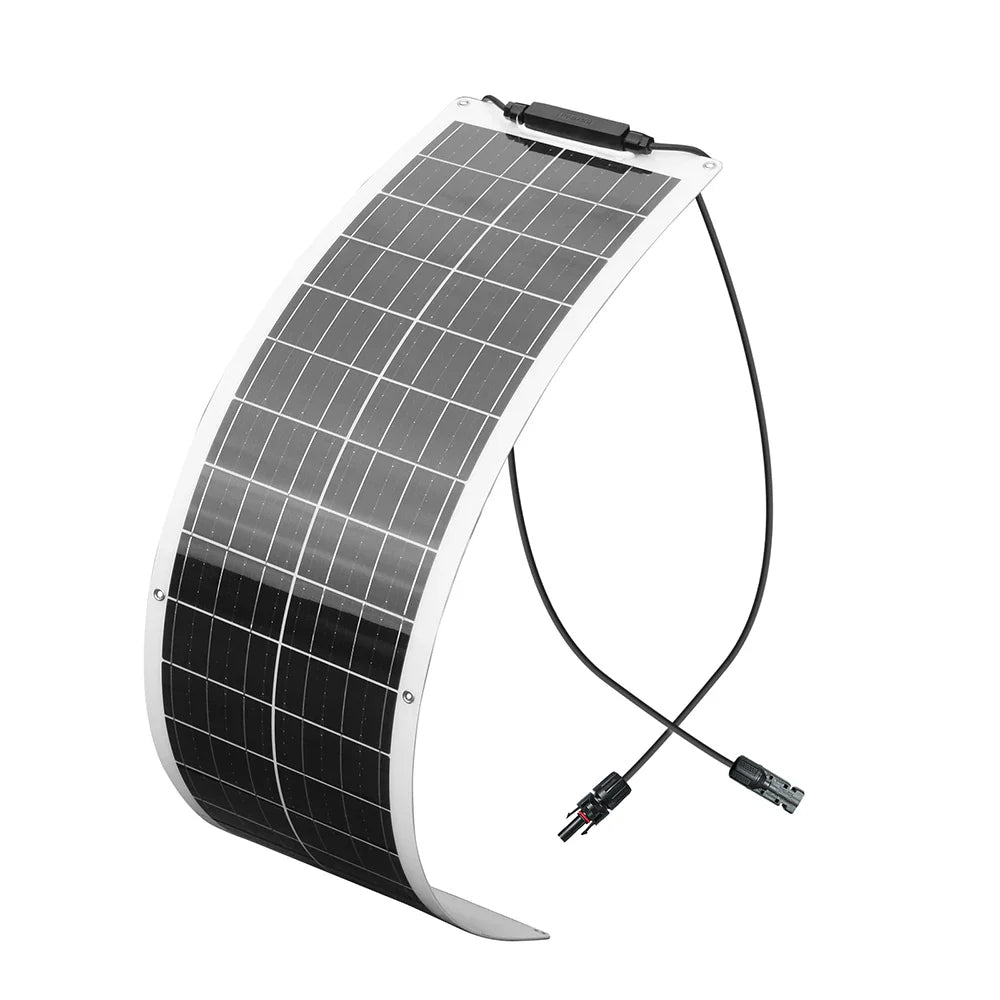 SunStrider Flex 50W | Biegsames Solarpanel | Ultraleicht & Wetterfest | Für Camping, Boot & Outdoor