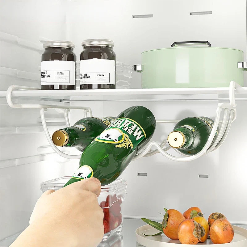 FrigoFlex Flaschenregal | Rostfrei & Platzsparend | Für Kühlschrank und Küche