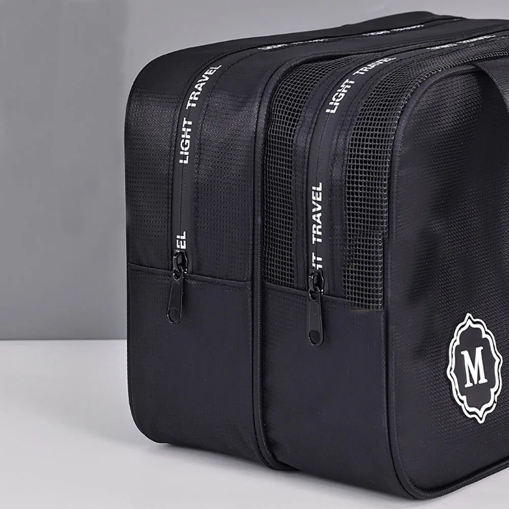 GlobeTidy | Kosmetiktasche für Reisen & Alltag | Nass-Trocken-Trennung, wasserdicht & geräumig | Organisation für Pflegeprodukte & Zubehör