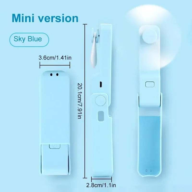 BreezeFold | Mini-Faltventilator | Ultraleicht & Leise | USB-Akku & Kompaktes Design