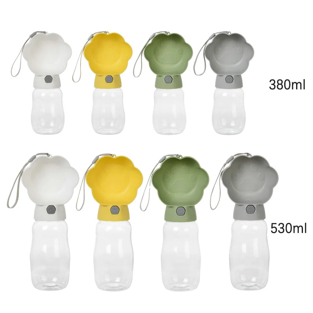 Pawava DuoGo | Wasser & Futterflasche | 2-in-1 Design | Für Unterwegs | Auslaufsicher & Kompakt