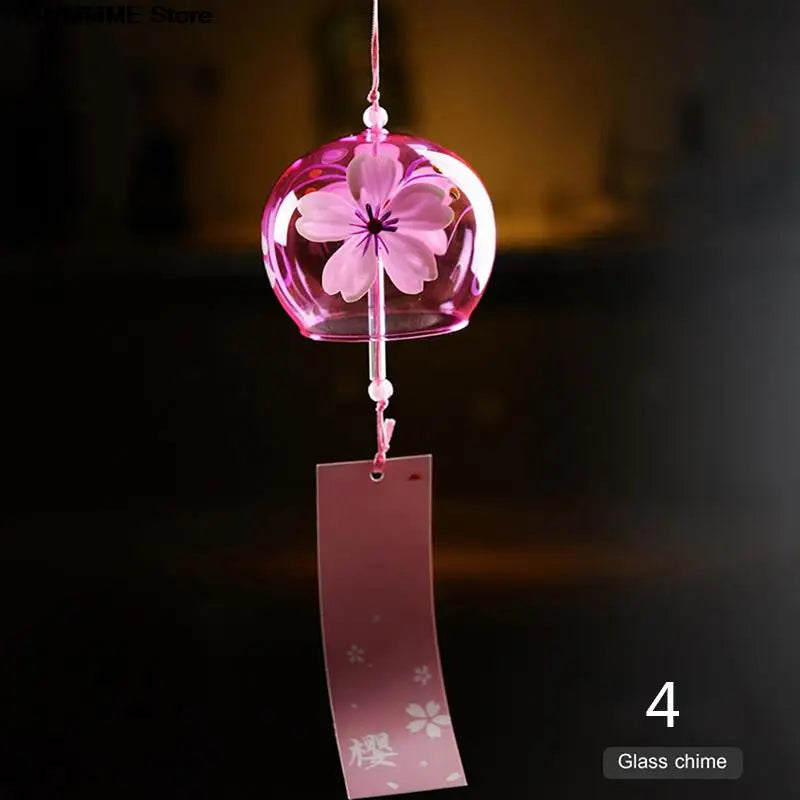 Yumeko Glas-Windglocke | Japanischer Stil | Handgefertigt | Klarer Klang | Zieranhänger