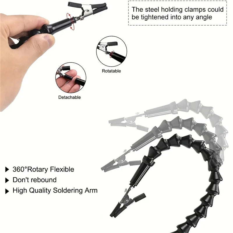 PrecisionLume Soldering Station | Integrated Magnifying Lamp | Adjustable All-in-One Design