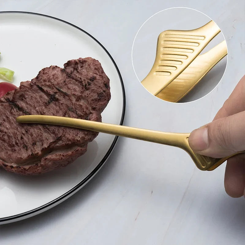 Taviso Küchenzange | Rutschfest & Selbststehend | Für Grill & Küche | Edelstahl & Silikon