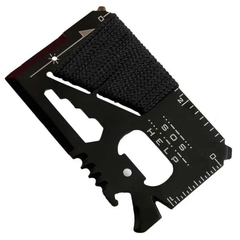 GearPro MultiTool Card | 14-in-1 Edelstahlwerkzeug für Outdoor-Abenteuer | Kompakt & Vielseitig